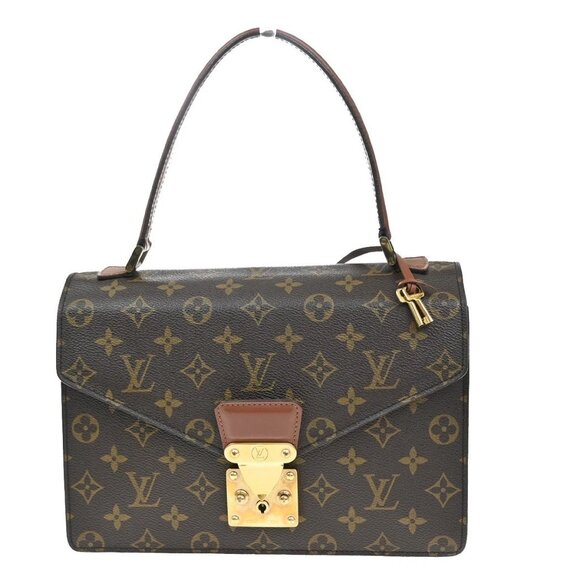 LOUIS VUITTON Concorde Hand Bag Monogram Leather Brown France M51190 84KB259 - Picture 1 of 16